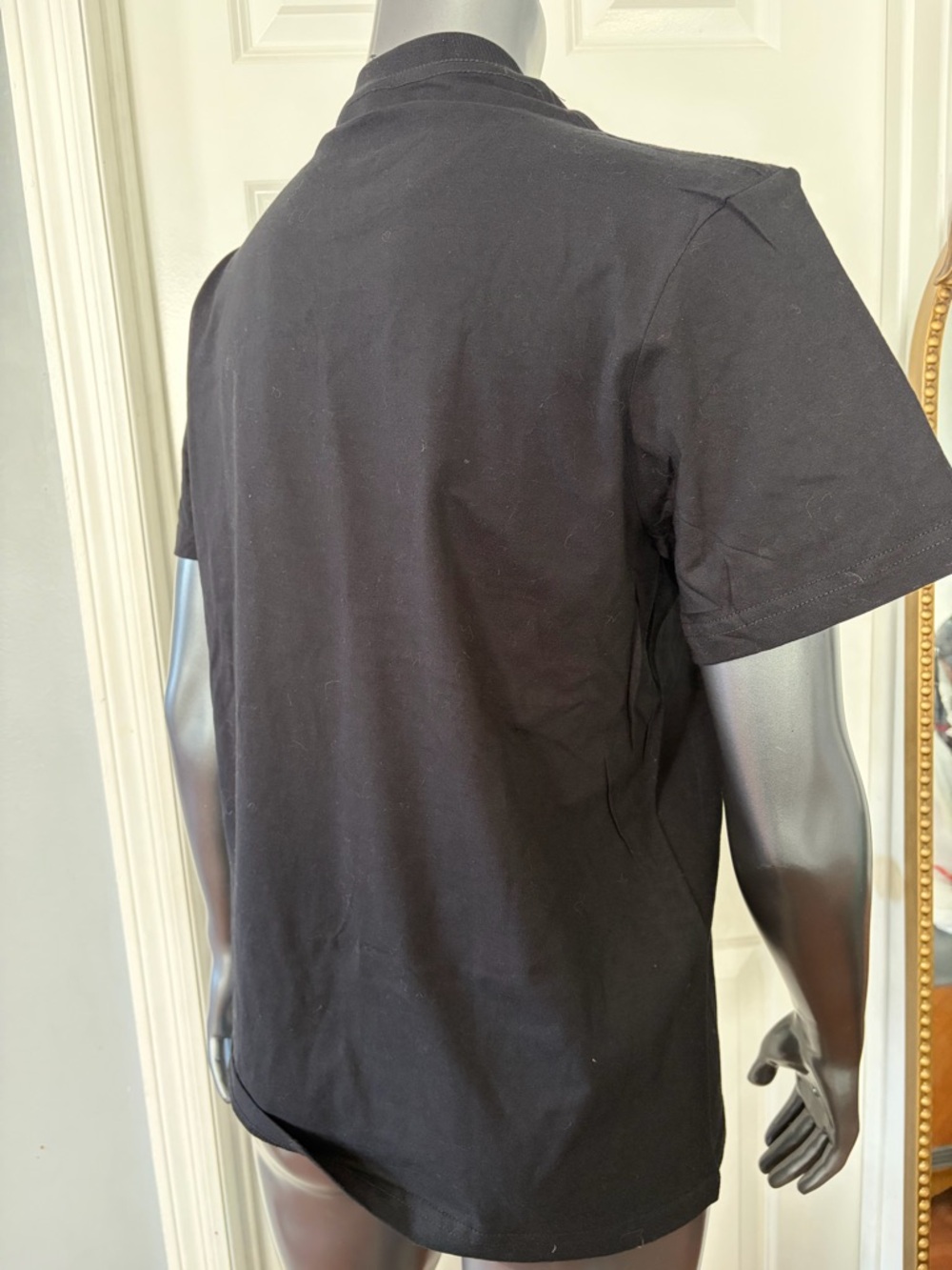 Black Funny Graphic Tee with Monochrome Medusa Print - Picture 2 of 3